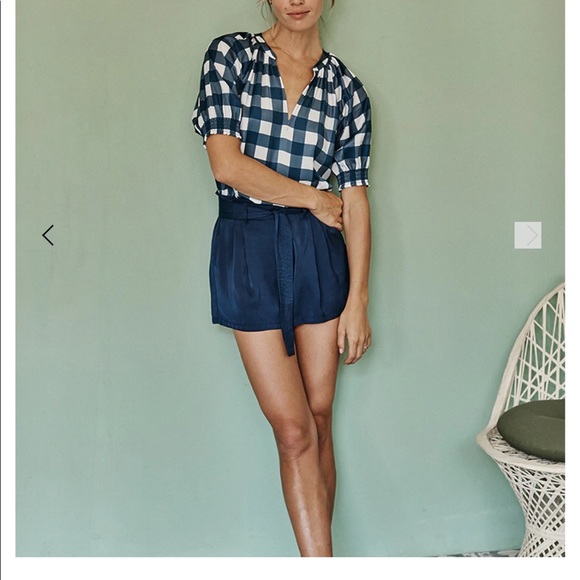 Summersalt The Silky Paper Bag Short in deep sea - Picture 4 of 4